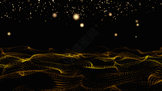粒子波浪海平面动画GIF图片
