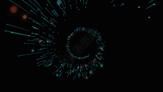 粒子光线旋转动画GIF图片