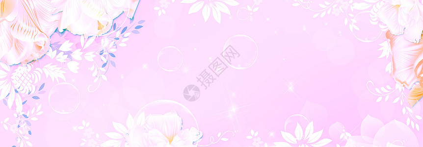 花朵泡泡背景图片