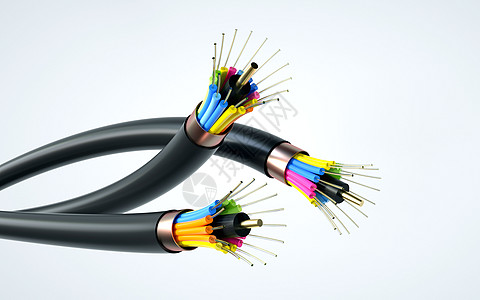 电线起火3d光纤海报背景设计图片
