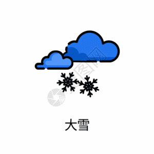 天气预测大雪图标GIF高清图片