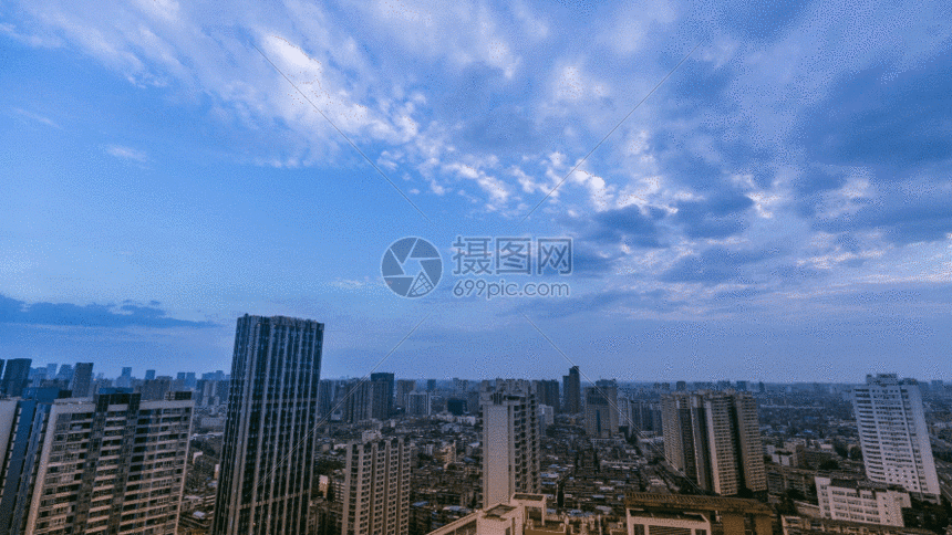 日转夜延时城市gif