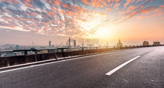 公路城市背景图片