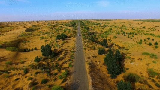 土路沙漠公路GIF高清图片