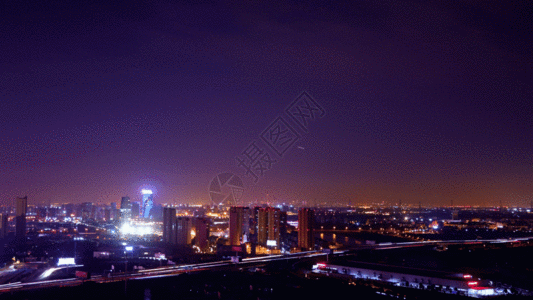 夜晚道路夜景城市交通延时GIF高清图片