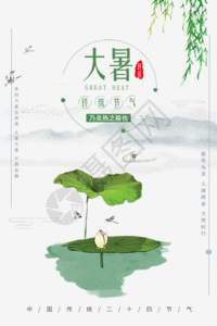 24节气之大暑海报gif图片素材