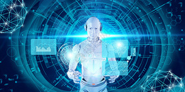 机器人商务科技背景图片