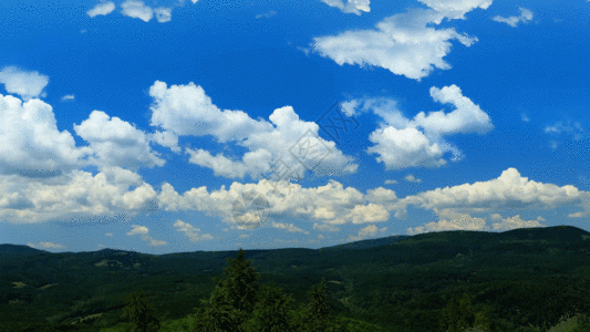 蓝天白云GIF图片