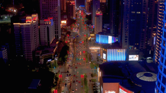 商场楼层商场夜景GIF高清图片
