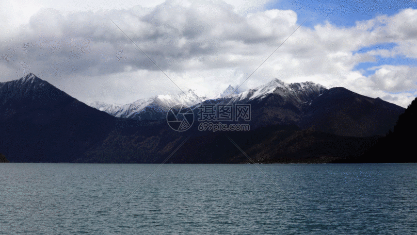 gif动图 实景动图  青藏高原风光延时gif.gif