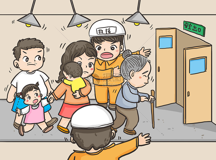 地震救援队帮人们紧急逃生