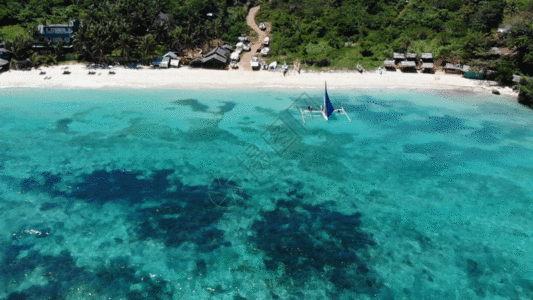 海岛度假村菲律宾清澈的海水GIF高清图片