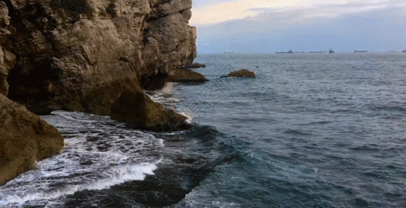 台湾旅行美丽海浪GIF高清图片