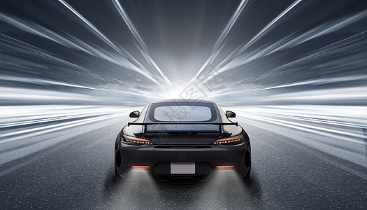 汽车光束未来感汽车场景设计图片