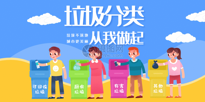 垃圾分类配图gif