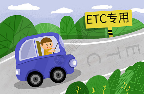 ETC自动缴费车道背景图片