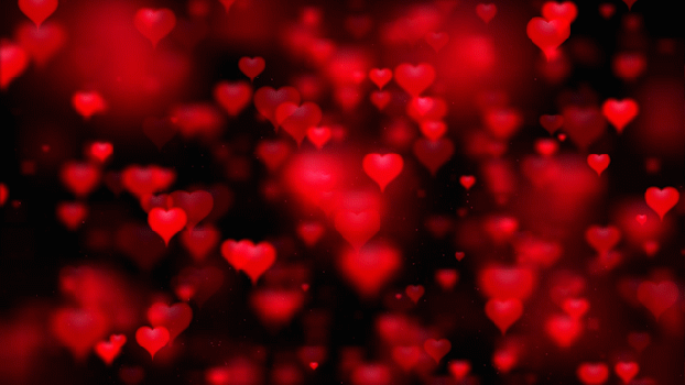 红色唯美爱情爱心粒子gif图片