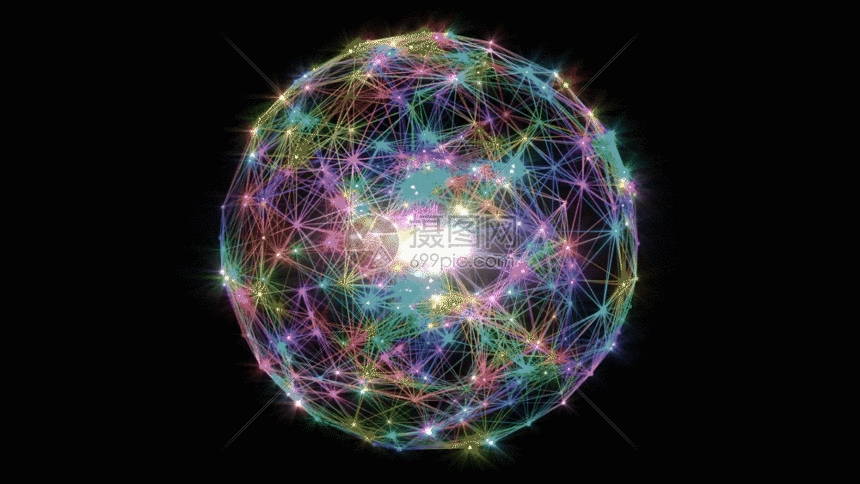粒子全息地球gif动图图片-正版gif素材401519351-摄图网