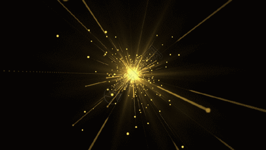 金色粒子射光特效GIF图片