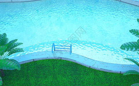 夏日泳池背景图片