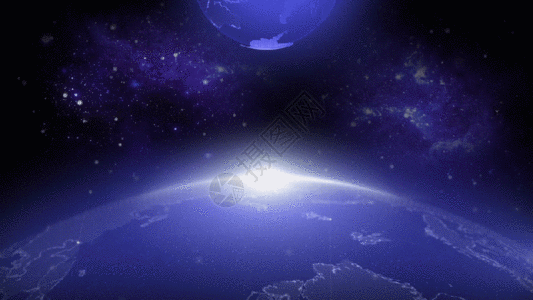 宇宙星空地球背景gif图片素材