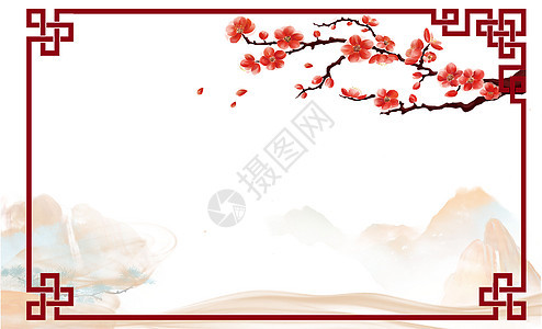 中国风复古边框背景图片