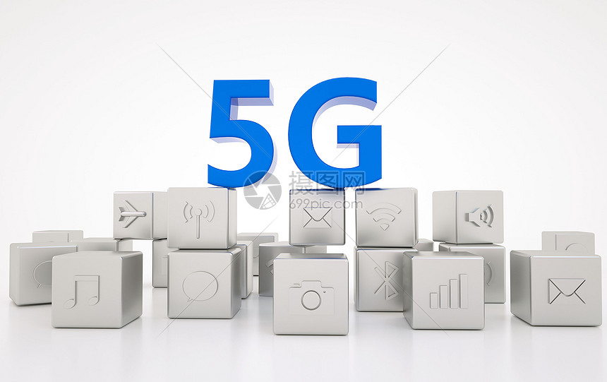 简约风5G海报背景图片