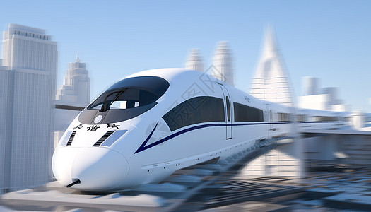 飞机3D疾驰的高铁场景设计图片