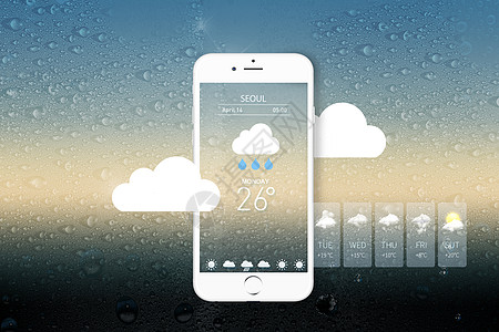 手机天气预报设计图片