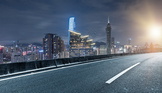 路夜景公路城市背景设计图片