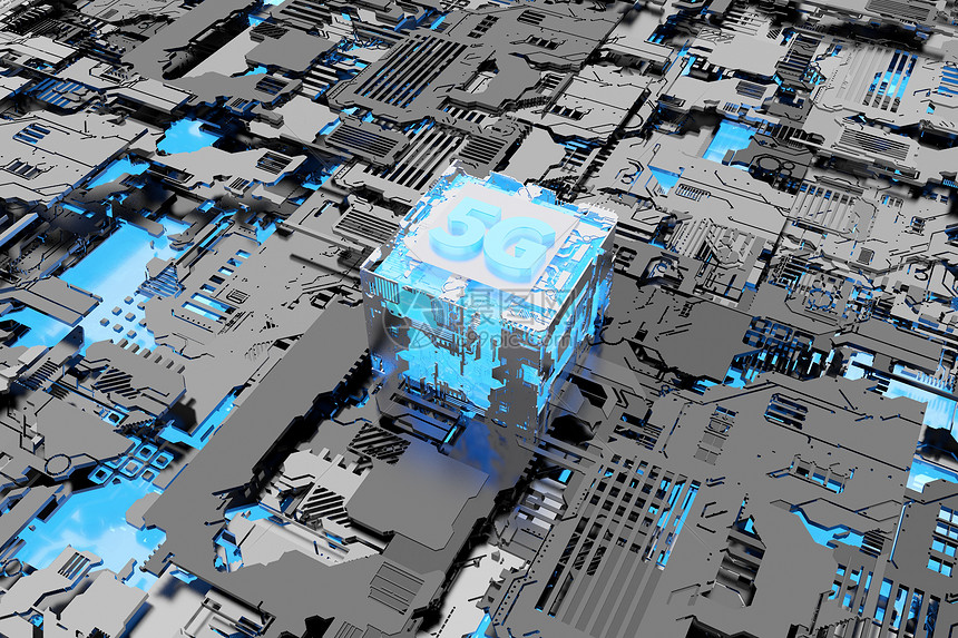 金属质感5g芯片图片