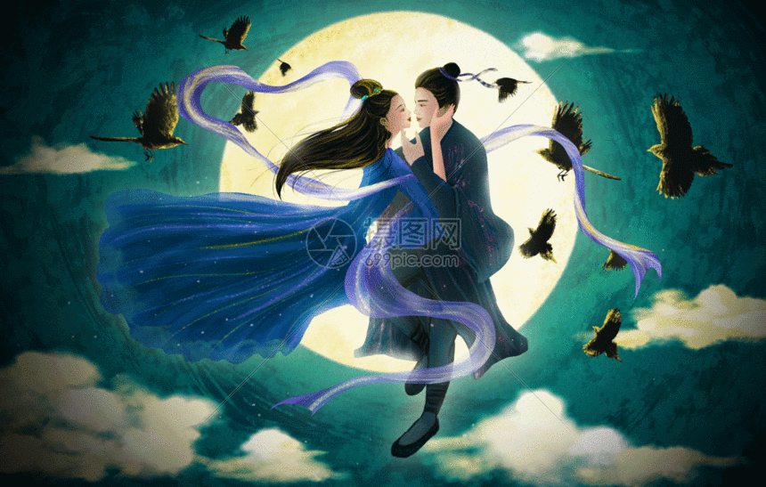 正版 gif动态图片下载,该  gif动态图片 标题为          七夕牛郎