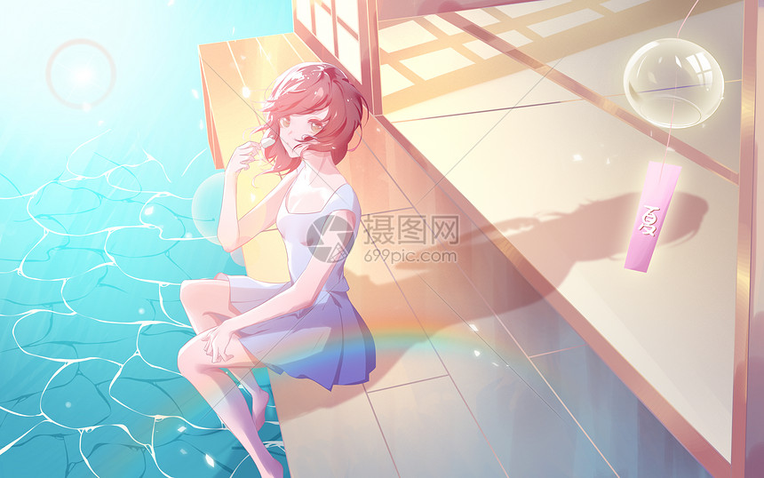 夏日梦幻美少女图片