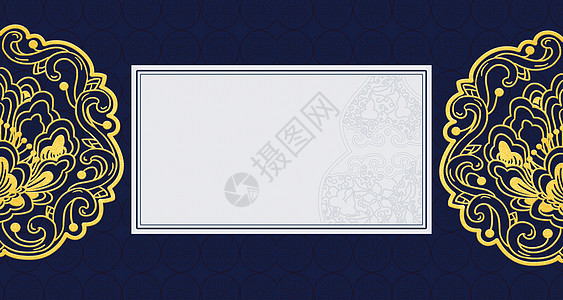中国风蓝色背景背景图片
