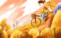 骑自行车插画GIF图片