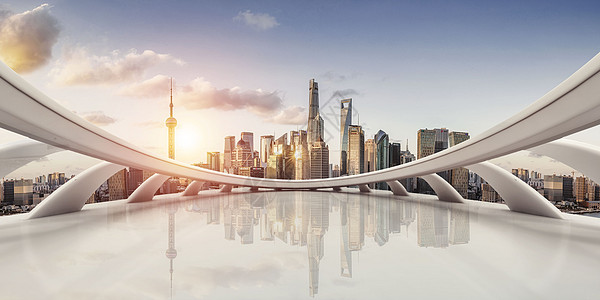 建筑上海大气城市背景设计图片