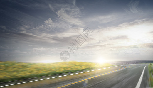 汽车公路风景图片