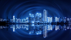 蓝色城市科技图片