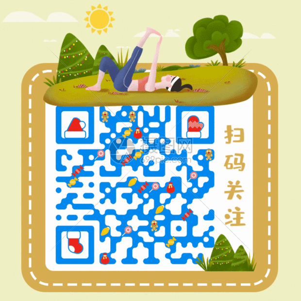 gif动图 新媒体 健身风二维码引导关注gif.aep,psd,gi 620_620