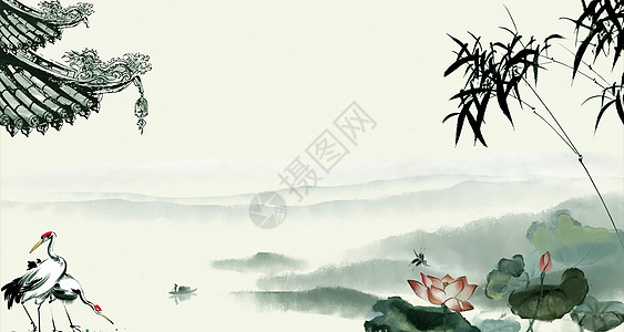 水墨中国风背景背景图片