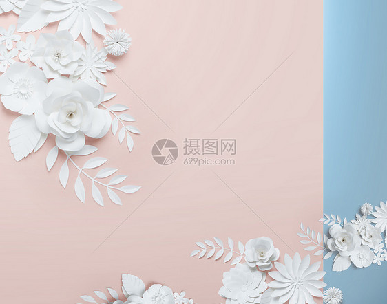 浮雕花卉背景图片