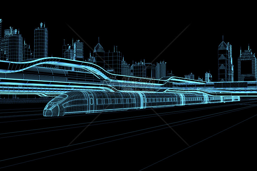 高铁动车场景图片