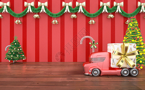 圣诞节素材车圣诞节活动背景设计图片