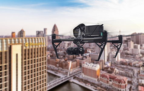 无人机航拍城市图片