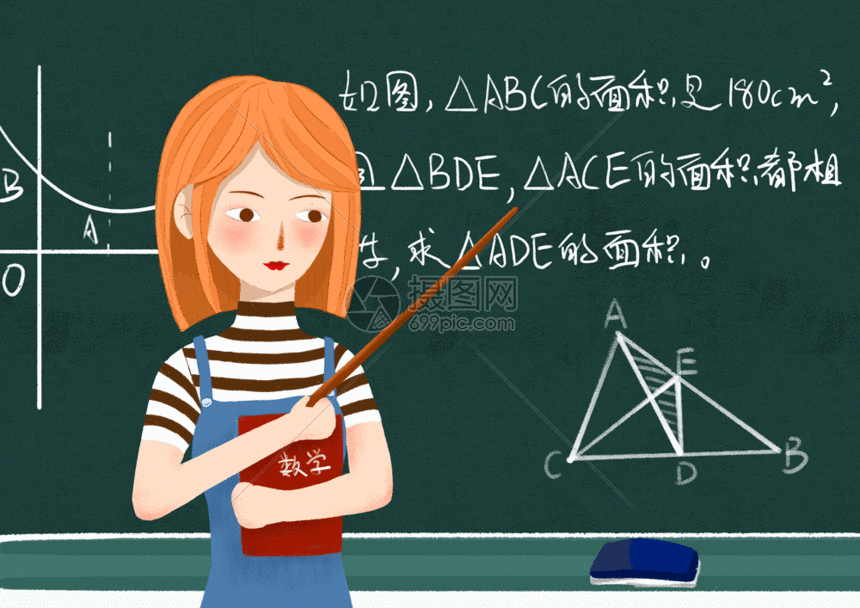教师节上课中的数学老师gif动图图片-正版gif素材-摄
