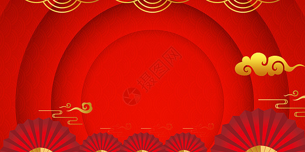 喜庆红金新年背景背景图片