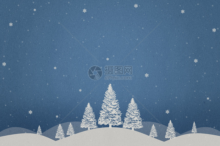 圣诞雪地背景图片