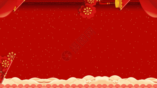 红色喜庆新年背景视频元素GIF图片