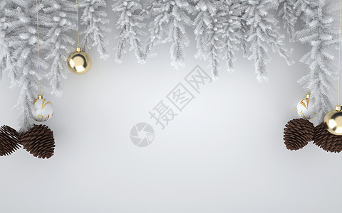 白色圣诞节背景背景图片