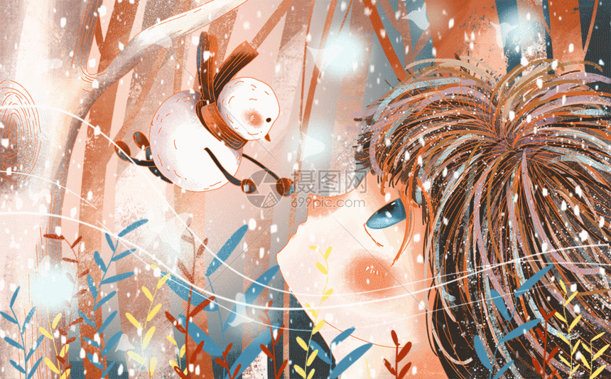 冬天唯美雪花gif